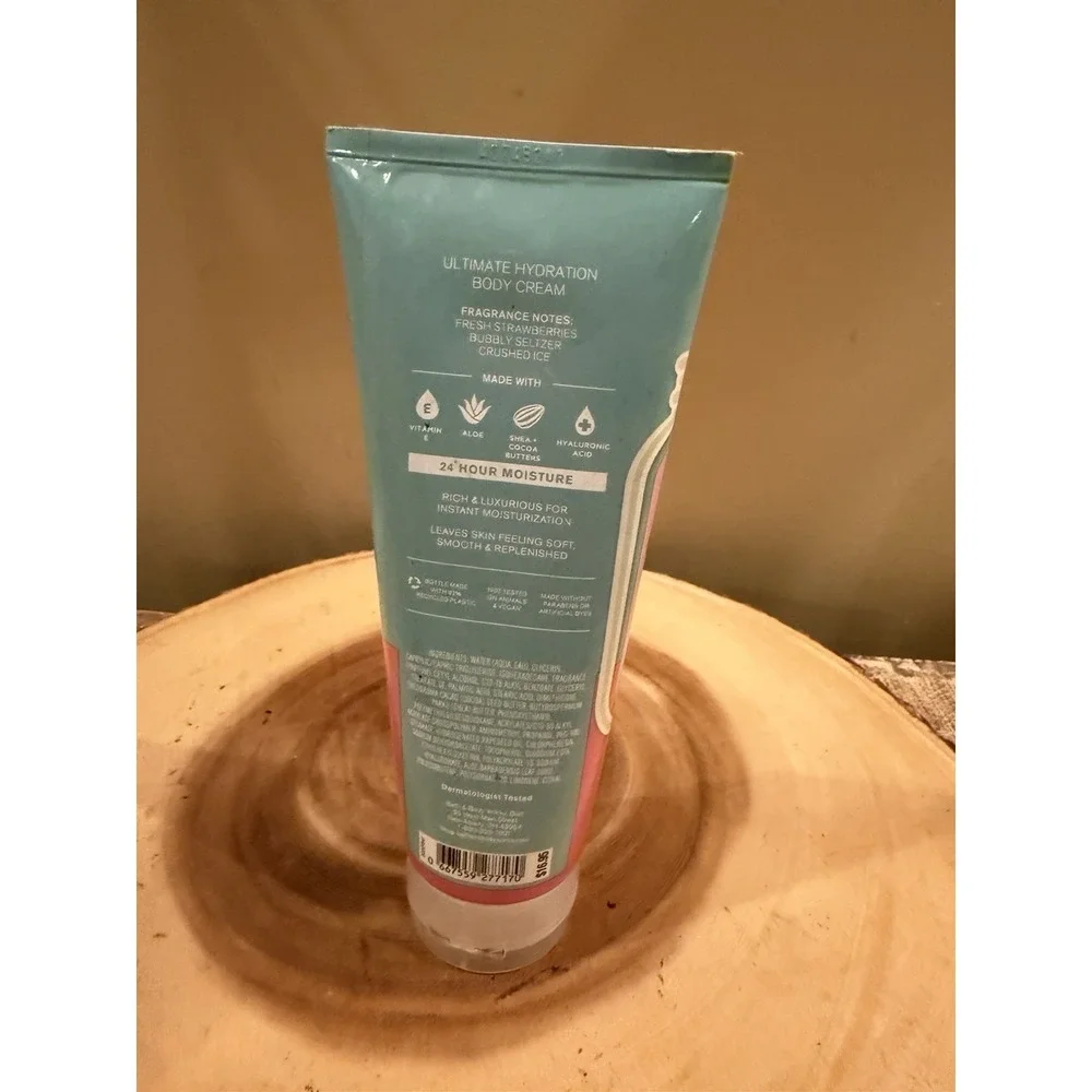 Bath &‎ BODY WORKS STRAWBERRY SODA ULTIMATE HYDRATION CREAM LOTION 8 OZ SHEA